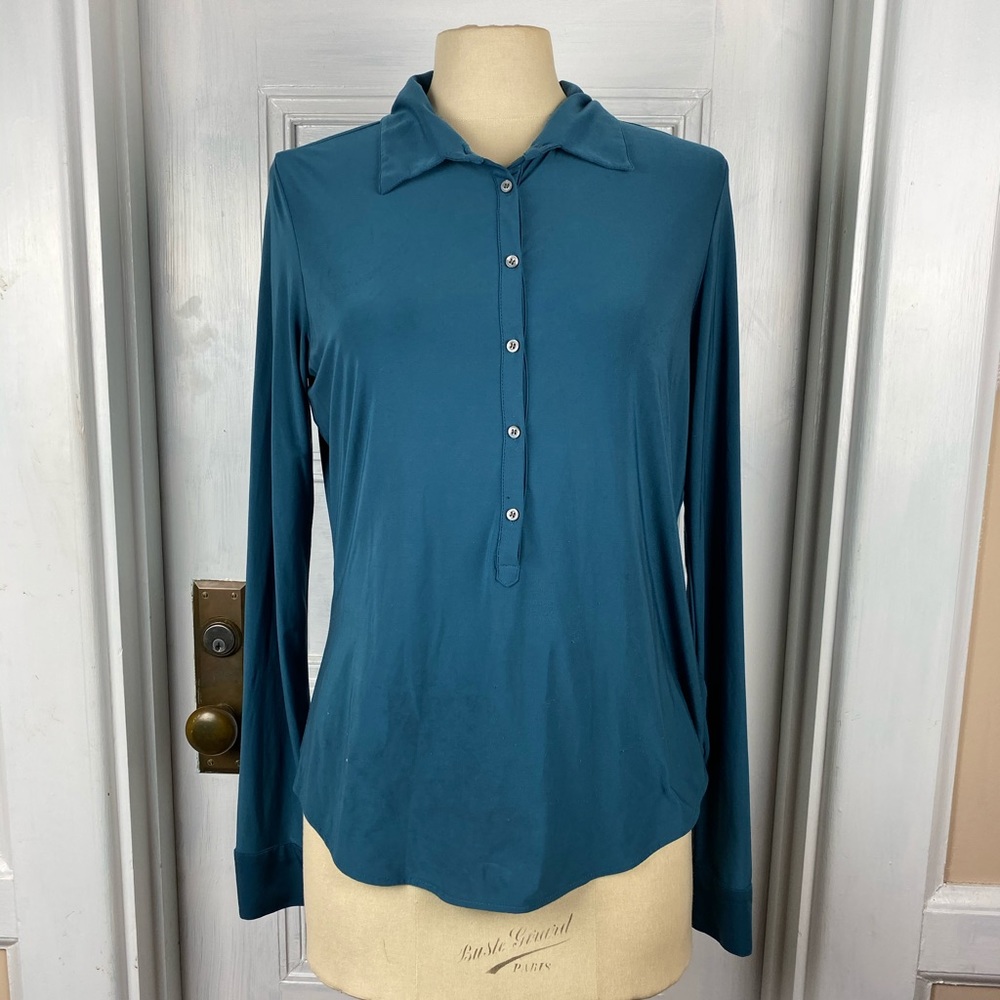 Express Large Blue Long-sleeve Button up